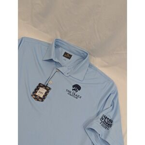 New Tourney Polo Golf Shirt Men Large Blue The Trails Golf Club Oklahoma
